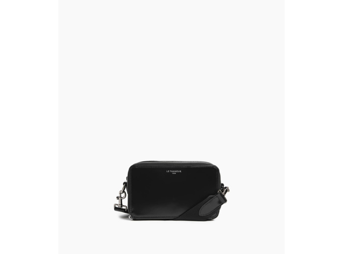 Petite sacoche 2 compartiments Emile en cuir lisse business effet box