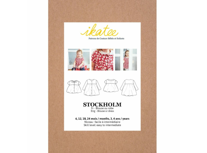 Ikatee – Patron Enfant Blouse ou Robe "Stockholm" de 6 mois à 4 ans