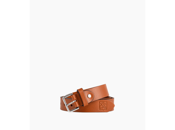 Ceinture homme avec boucle carrée en cuir lisse