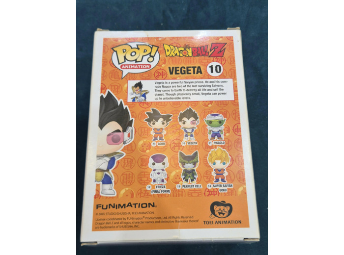 Figurine Pop Dragon Ball Z  N° 10 - Vegeta