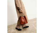 Grand sac seau Louise en cuir grainé