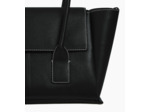 Sac cabas moyen modèle à rabat Elena en cuir grainé