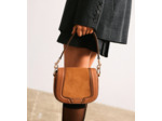 Petit sac bandoulière Ella en cuir grainé et nubuck