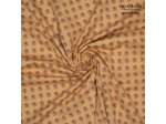 Fibre Mood - Tissu Popeline de Coton "Elora" Imprimé Losange Noir et Violet sur un Fond Beige