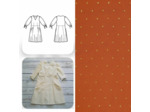Christine Charles – Kit Couture Robe Eleanora Viscose Plumetis Dorés Couleur Rouille