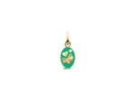 Pendentif Arthus Bertrand Ma Mini Médaille Trèfle en or jaune et diamant, 10mm