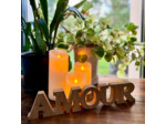 Coffret de 3 bougies Led en cire avec télécommande