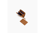 Porte monnaie zippé avec porte cartes amovible Charlotte en cuir lisse