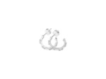 Boucles d'oreilles créoles Murat Façades en argent rhodié et oxyde de zirconium