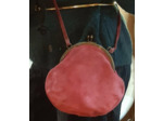 Sac vintage 24-185 daim rose framboise
