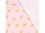 Sélection Coup de Coudre - Tissu Maille Maillot de Bain Oranges Sur le Fond Rose Pale