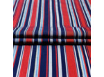 Sélection Coup de coudre - Tissu Twill Sergé de Viscose aux Rayures Tissés sur le Fond Rouge