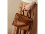 Sac à main moyen modèle Emie en cuir lisse et nubuck