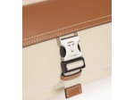 Petit sac bandoulière Maurice en toile coton et cuir lisse semi-végétal