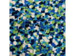 Sélection Coup de coudre - Tissu Popeline de Viscose Imprimé Abstrait Bleu et Vert