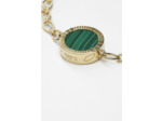 Bracelet - Chaîne maillon ovale - Grand - Malachite vert