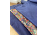 Sélection Coup de coudre - Tissu Coton Velours Lisse en Coton Uni Bleu Indigo