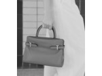 Sac à main moyen modèle Emie en cuir lisse et nubuck