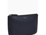 Pochette zippée petit modèle en cuir grainé