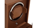 Remontoir pour montre automatique Wolf 1834 en cuir vegan cognac