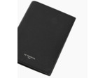 Grand portefeuille vertical zippé Lucien en cuir grainé