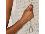 Bracelet Arthus Bertrand Ruban sur chaîne Jaseron en argent poli