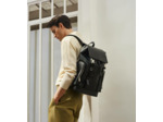 Sac à dos à rabat Maurice en toile enduite