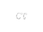 Boucles d'oreilles créoles Murat Façades en argent rhodié et oxyde de zirconium