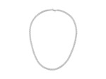 Chaîne double maille Arthus Bertrand en argent, taille 55cm