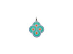 Pendentif Arthus Bertrand Enlacé Vert d'Eau en argent, 30 mm