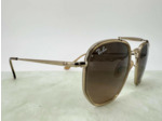 Lunettes de soleil Ray-Ban RB3648-M The Marshal II monture en métal doré et verres morron dégradé