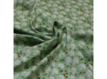 Poppy - Tissu Popeline de Coton Imprimé Cygnes "Beautiful Swan" sur le Fond Vert Herbe