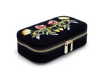 Étui zippé Wolf 1834 Zoe en velour indigo