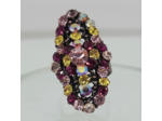 Bague vintage strass rose 24-212