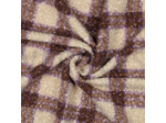 Sélection Coup de Coudre - Tissu Bouclé à Carreaux – Beige, Marron & Violet