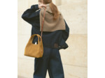 Petit sac à main Juliette en cuir refente de velours
