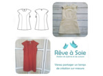 Christine Charles – Kit Couture Robe Yselda Uni Couleur Bleu Denim