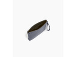 Pochette zippée en cuir grainé