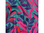Nerida Hansen - Satin de Coton "Lush Leaves" Bleu Pétrole