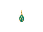 Médaille Arthus Bertrand Ma Mini Médaille Fer à Cheval en or jaune et laque émeraude, 10 mm