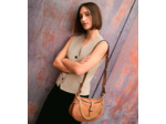 Petit sac bandoulière Pia en cuir lisse