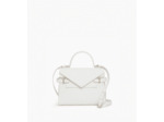 Sac à main double rabat moyen modèle Emilie en cuir signature T