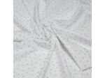 Sélection Coup de coudre - Tissu Voile de Coton à Pois Bleus sur le Fond Blanc
