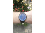 Montre Gustave & Cie GEORGES 12H - NOIR ET BLEU Bracelet milanais noir