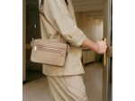 Petite sacoche Emile en cuir lisse et nubuck