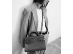 Sac à main moyen modèle Emie en cuir lisse et nubuck