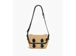Petit sac bandoulière Solveig en toile coton et cuir lisse