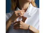 Bague Arthus Bertrand Ruban Symétrique en argent poli T54