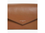 Sac pochette avec bandoulière en cuir lisse