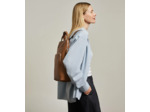 Sac à dos zippé business Sophie en cuir grainé